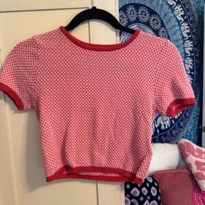 Cotton On Red and Pink Knit Sweater